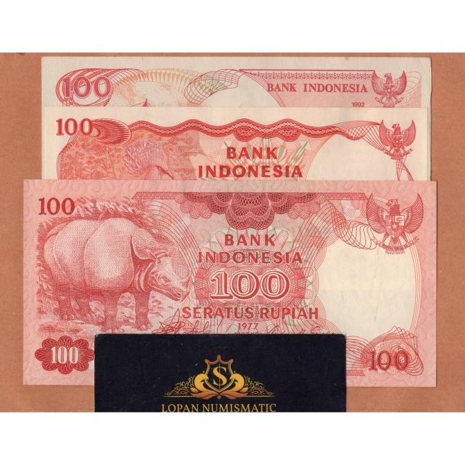 Jual [COD] UANG KUNO SET 100 RUPIAH 1990,80,70 KONDISI UNC 3 LEMBAR ...