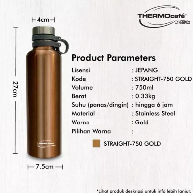 Jual Vacuum Insulated Tumbler Gold 750 ml STRAIGHT750 GOLD) Shopee