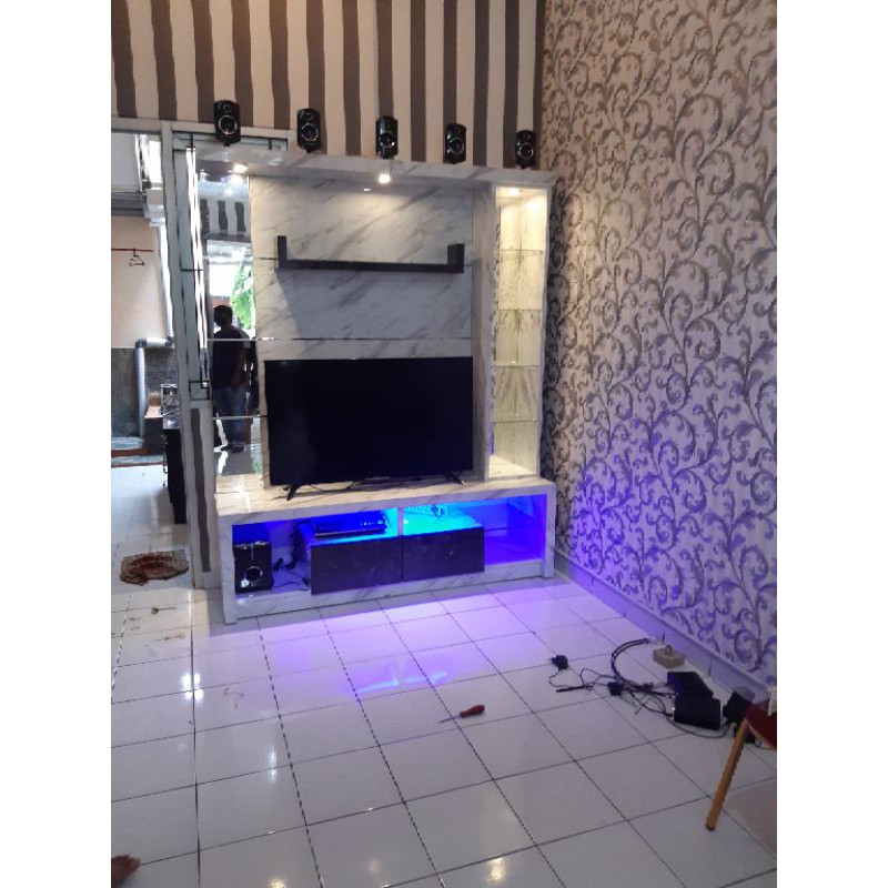 Jual Partisi tv / Buffet Tv / Rak Pajangan Tv HPL | Shopee Indonesia