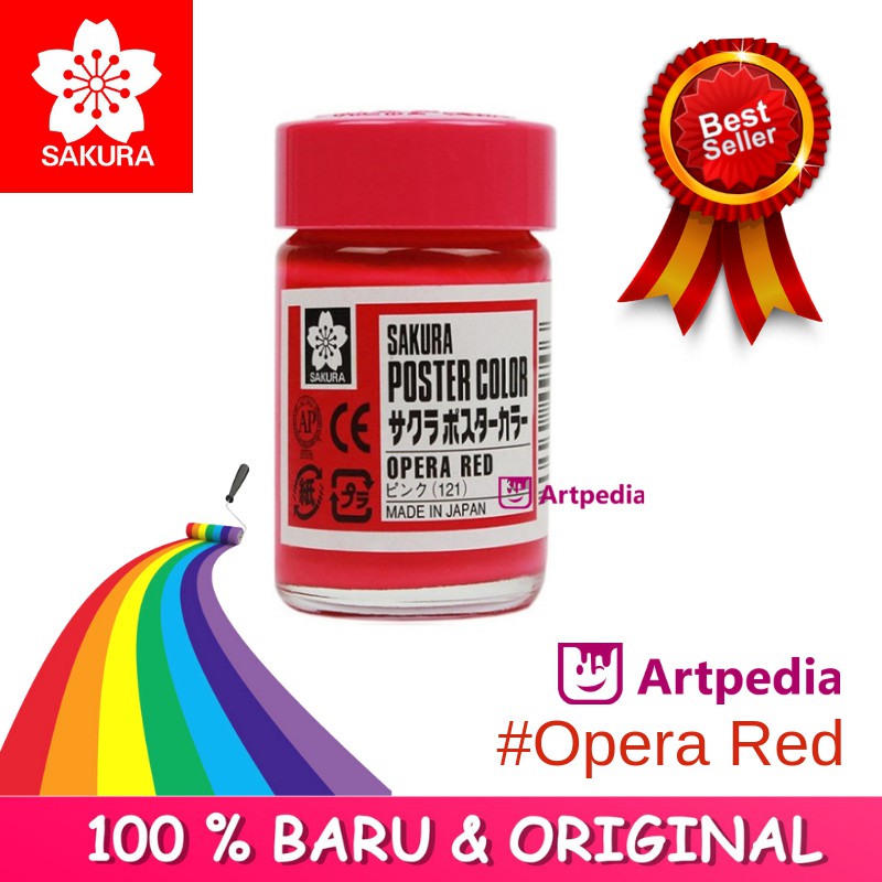 Jual Sakura Poster Color Opera Red 15ml ( Cat Poster Sakura ) | Shopee ...