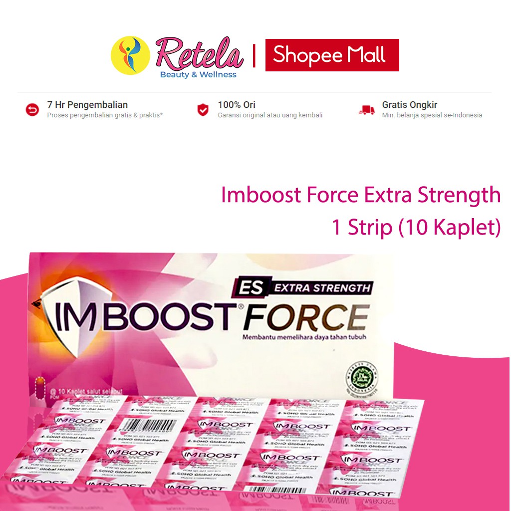 Jual Imboost Force Extra Strength 1 Strip (Isi 10 Kaplet) / Suplemen ...