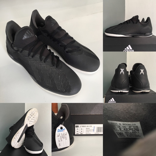 Jual 100 Original Sepatu futsal Adidas X tango 18.3 IN DB2442 black Shopee Indonesia