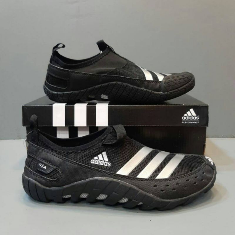 Sepatu Olahraga Air Adidas Jawpaw Slip-On Black Gold Silver Merah Biru  Sepatu Pria Original Premium