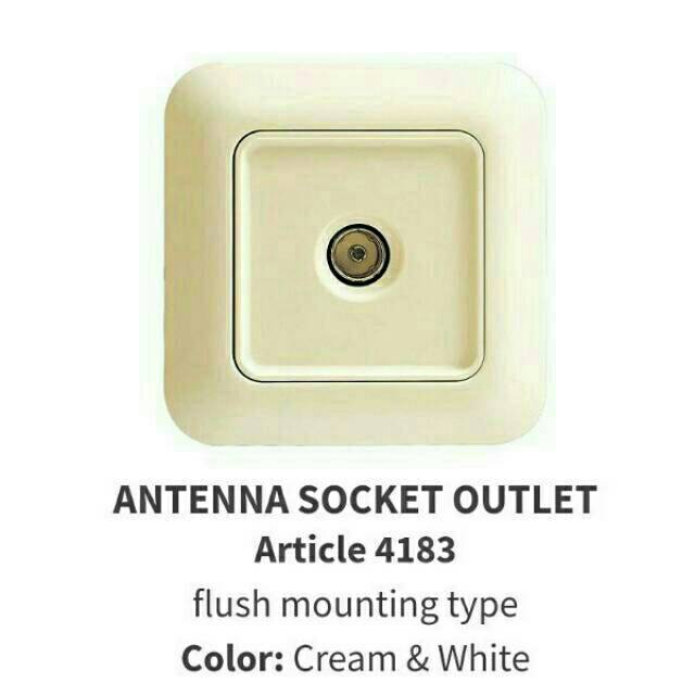Jual Antena Socket Outlet TV IB Broco Gracio 41831 Cream Inbow | Shopee ...