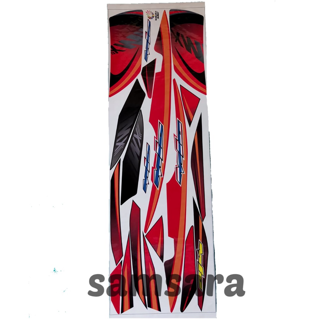 Jual stiker motor mio soul mx merah orange | Shopee Indonesia