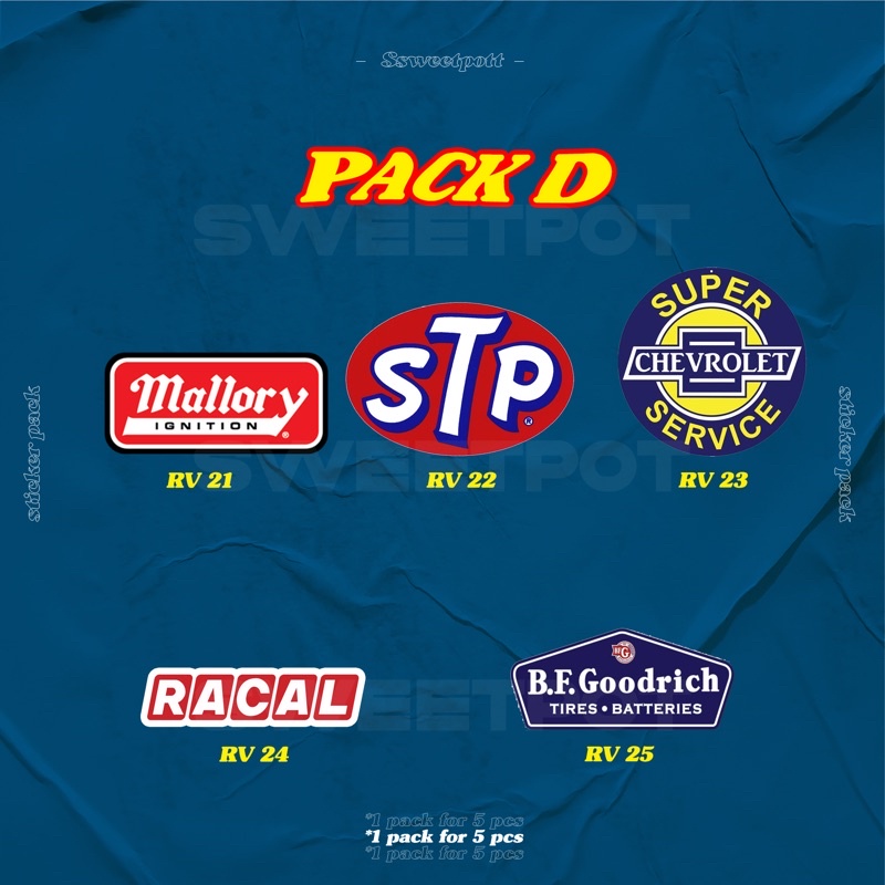 Jual Bisa Cod Sticker Pack Vintage Sponsor Racing Edition Sticker Aesthetic Sticker