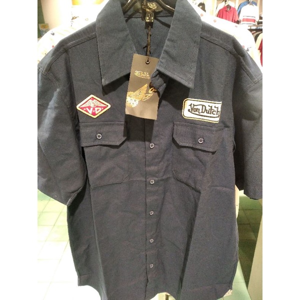 Jual KEMEJA VON DUTCH ORIGINAL SALE NAVY | Shopee Indonesia