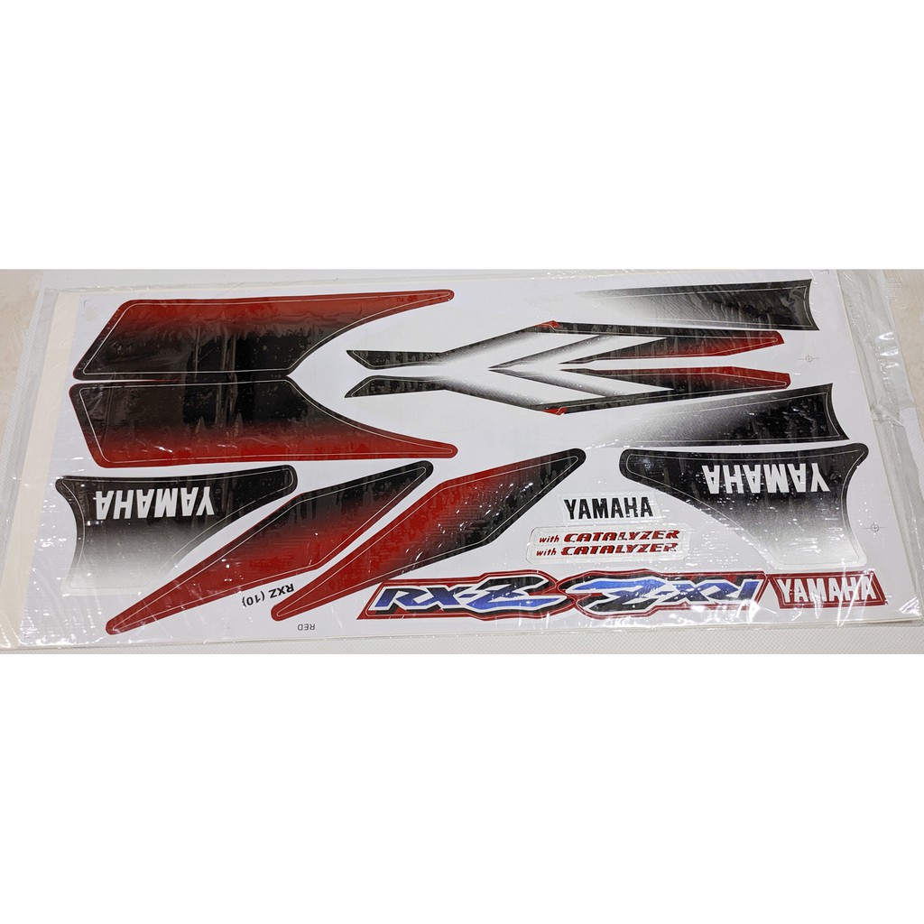 Jual STIKER. STRIPING BODY YAMAHA RXZ BARU. RX Z CATALYZER WARNA MERAH ...