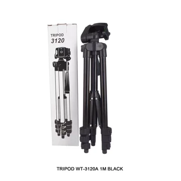 Tripod Stand Handphone Kamera DSRL Universal 1m Holder U Full Hitam Tripod Hp WT 3120A Portable