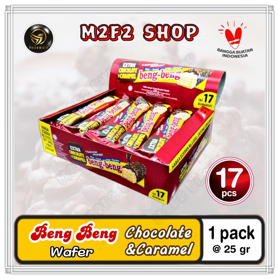 Jual Beng Beng Wafer Extra Caramel Crispy Chocolate Cokelat 25 Gr