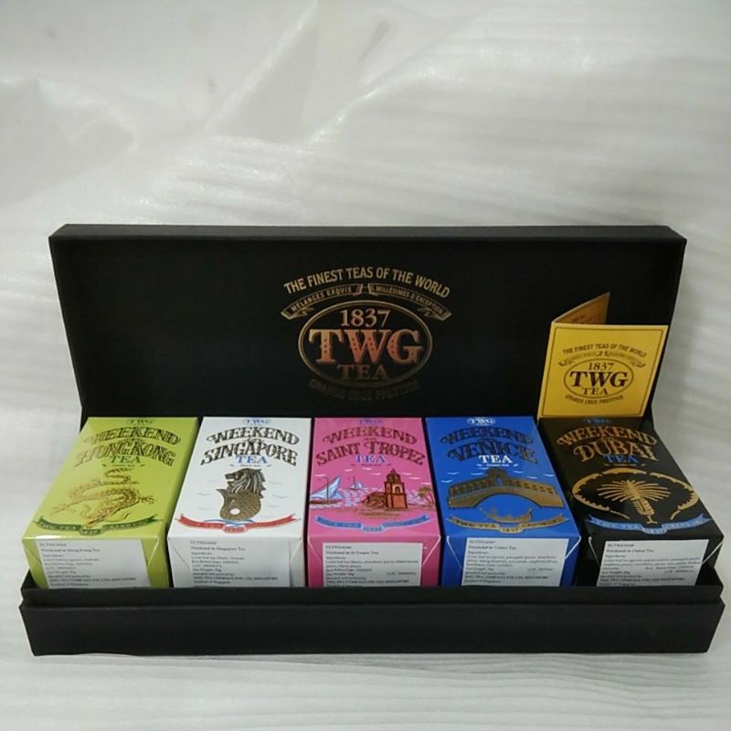 Jual TWG TEA Weekend Tea Set Loose Leaf 5 Tins x 50g