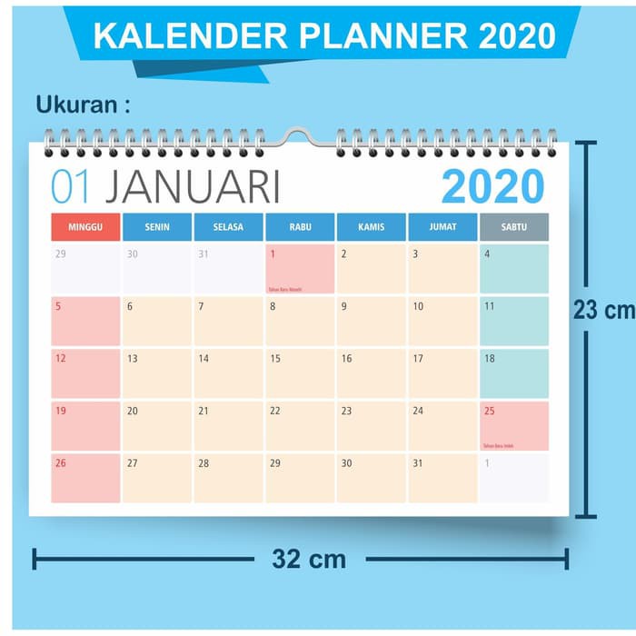 Jual KALENDER PLANNER TAHUN 2020/AGENDA/CATAT ACARA/DLL DA 6787