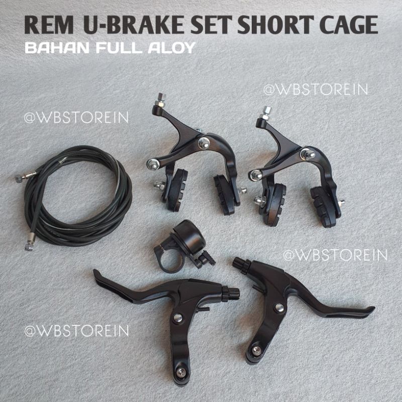 Jual Rem Ubrake Sepeda Balap Rb Road Bike Fixie Alloy Rem Sepeda U Brake Set Alloy Short Cage