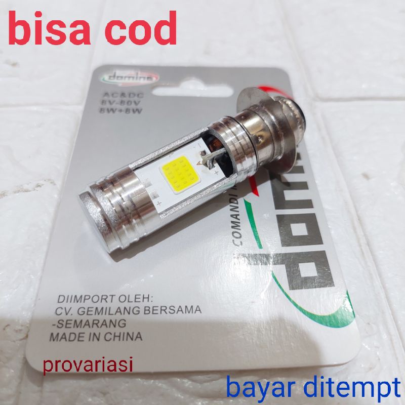 Jual COD LAMPU LED DEPAN Motor Bebek H6 Matic AC DC H6 2 Sisi Universal