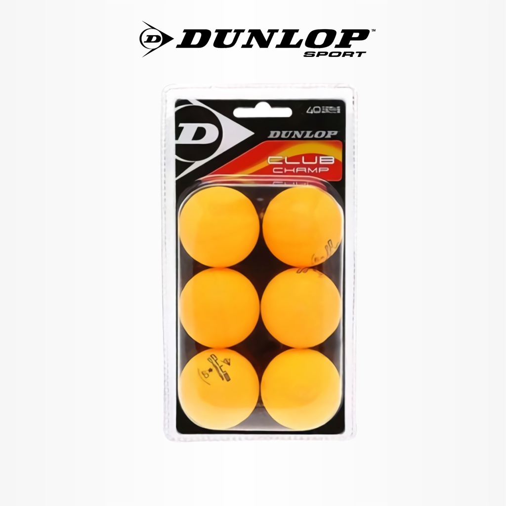 Dunlop Club Champ Tischtennisbälle Orange – 6er Pack Für Einsteiger & Training