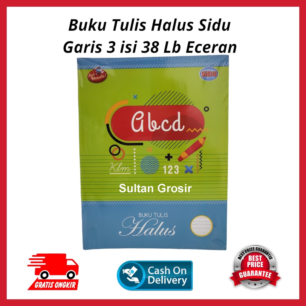 Jual BUKU TULIS HALUS SIDU GARIS 3 BUKU MENULIS SAMBUNG GARIS KECIL TIGA Shopee Indonesia