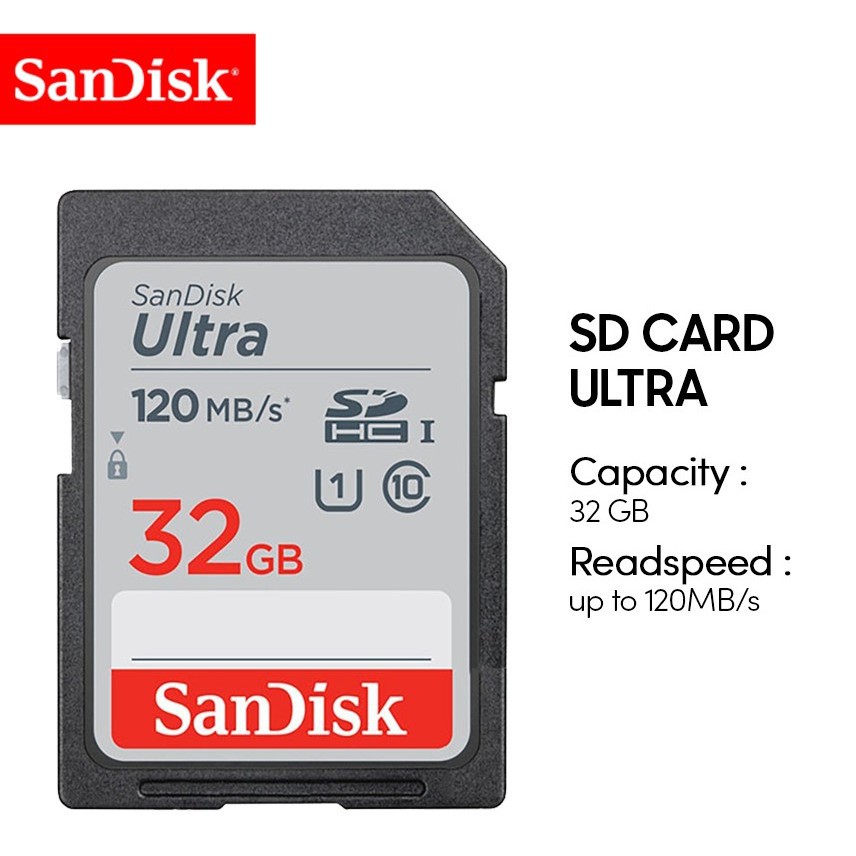 Jual SanDisk Ultra SDHC Card class 10 32GB SDCard SD Card Kartu Memori