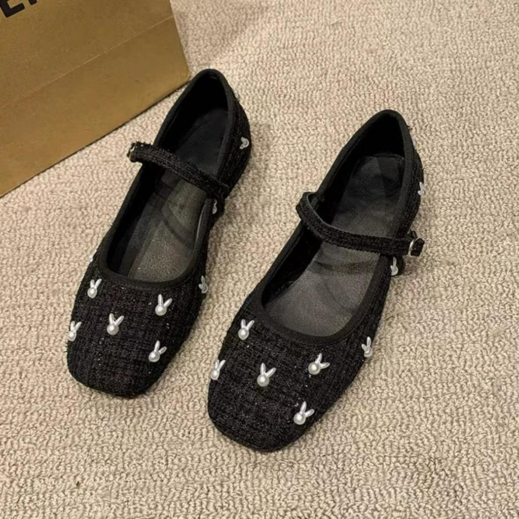 Jual Rabbit Knit Flat Shoes Elastic Minimalist 5423 (Size 35 - 40 ...