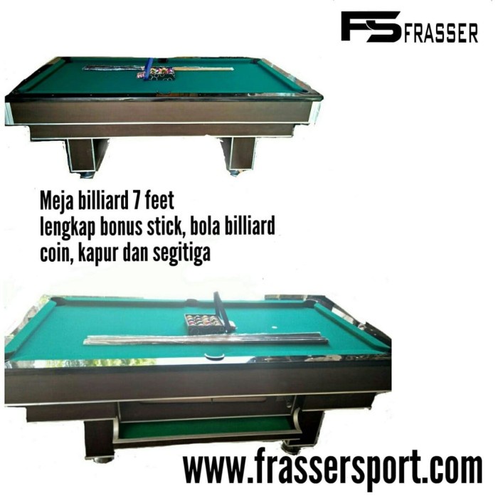 Jual (COD) Meja Billiard Pool Table 7 Feet lengkap Bonus Stick Billiar ...