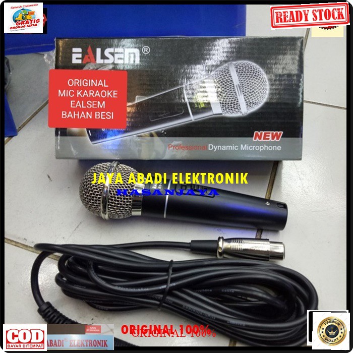 Jual G132 MIC EALSEM KABEL DYNAMIC MIKROPHONE KABEL KARAOKE VOKAL PROFESIONAL PRO MUSIK AUDIO