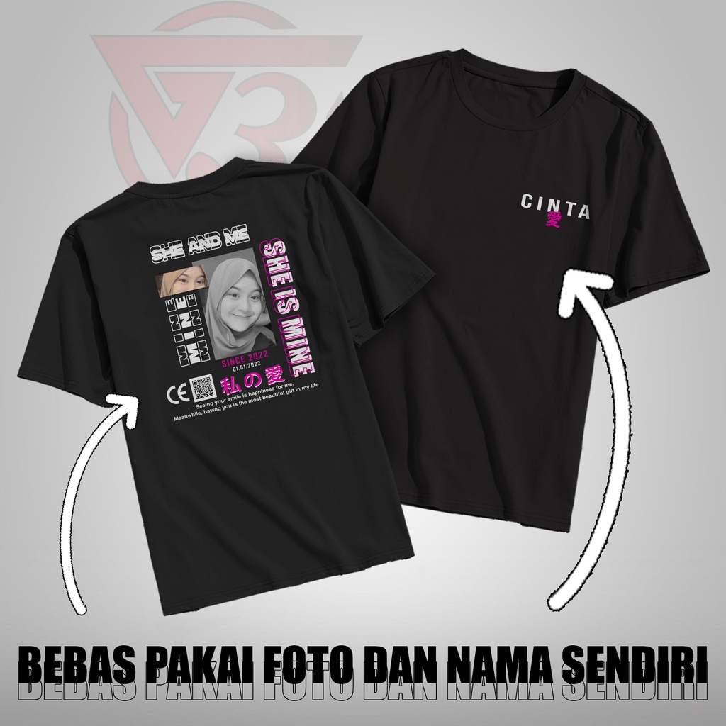 Jual Baju Kaos Sablon Foto Aesthetic Streetwear Bucin Langsung Jadi