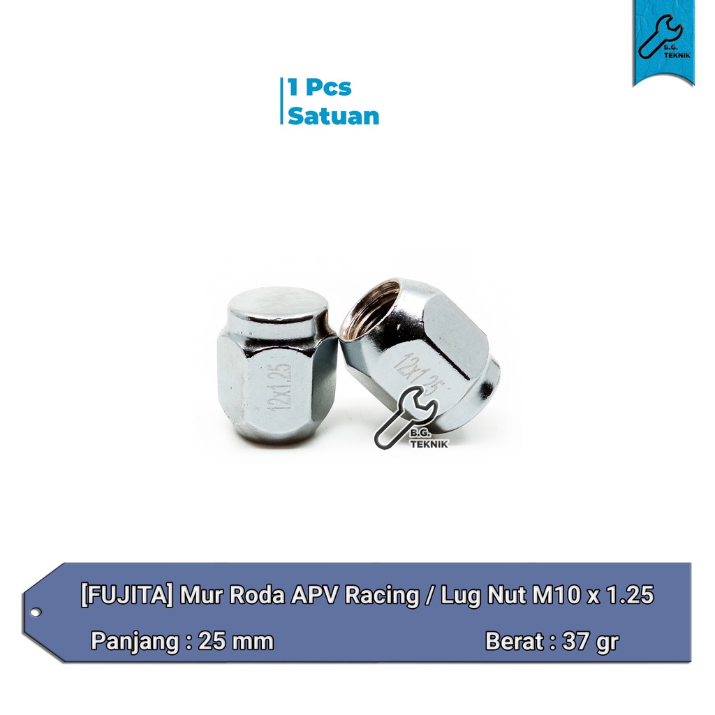 Jual Mur roda APV Fujita lug nut M12x1.25 (Kunci 19) - 1 PC | Shopee ...