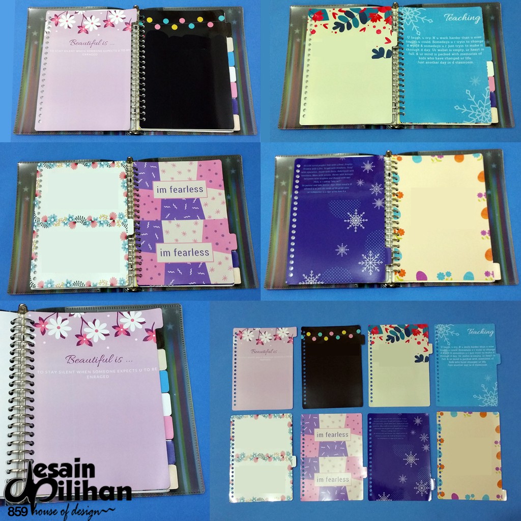Jual Pembatas Beautiful Mix Pattern Binder 2 Ring, 6 Ring, 20 Ring, 26 ...
