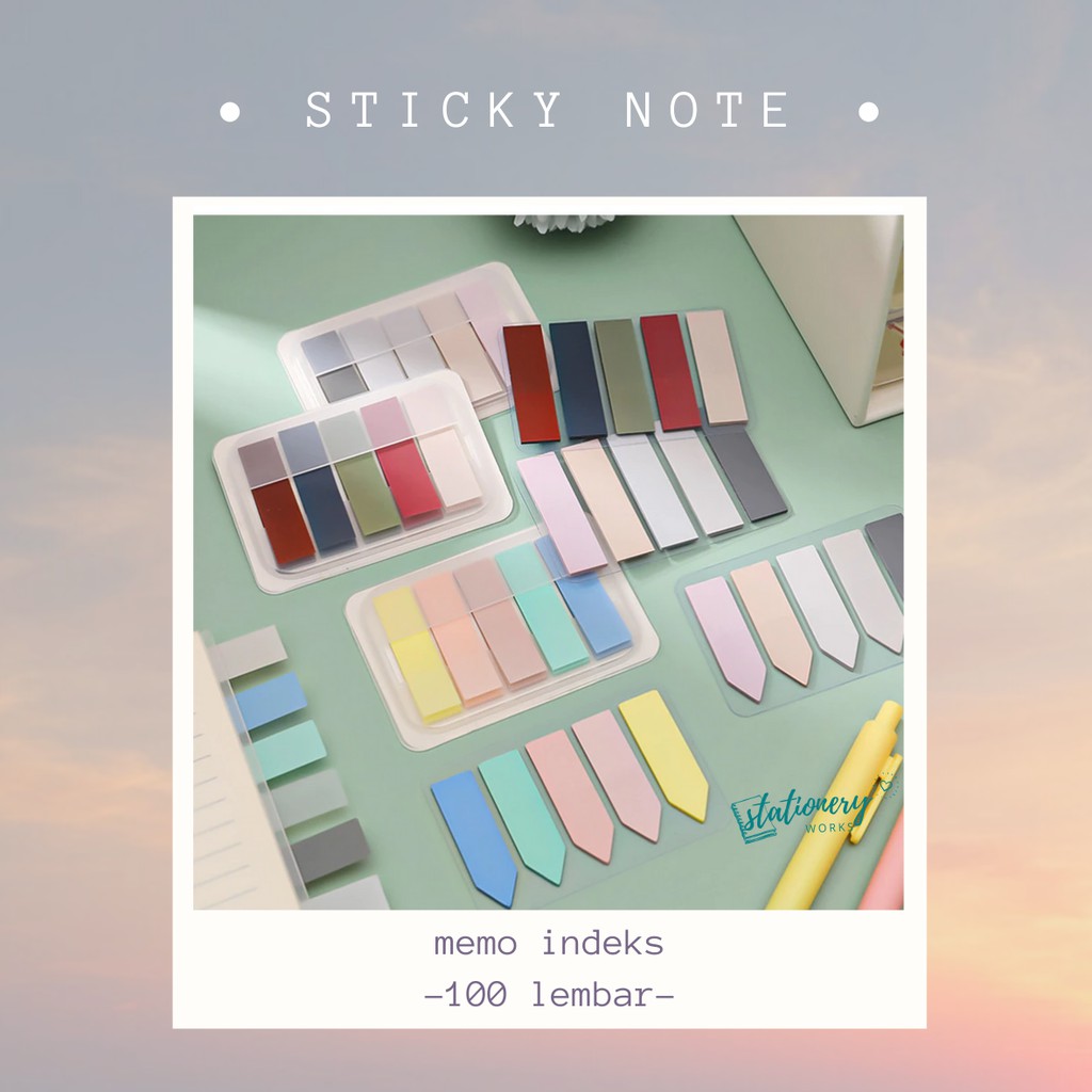 Jual Sticky notes tabs memo indeks - Gradasi Pastel bookmarks - untuk ...