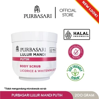 Purbasari Lulur Mandi Putih 200 gr / Body Scrub - Mencerahkan - Melembabkan - menyamarkan flek hitam