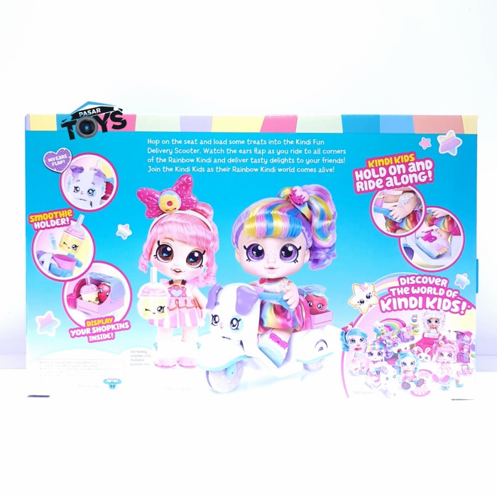 Kindi Kids Minis - Scooter de Lippy Lulu - Vehículo coleccionable y figura de cabeza