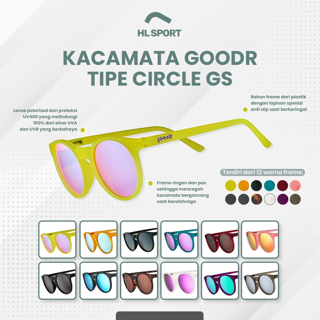 Jual Kacamata Lari GOODR Circle Gs running Sunglasses Besar Polarized