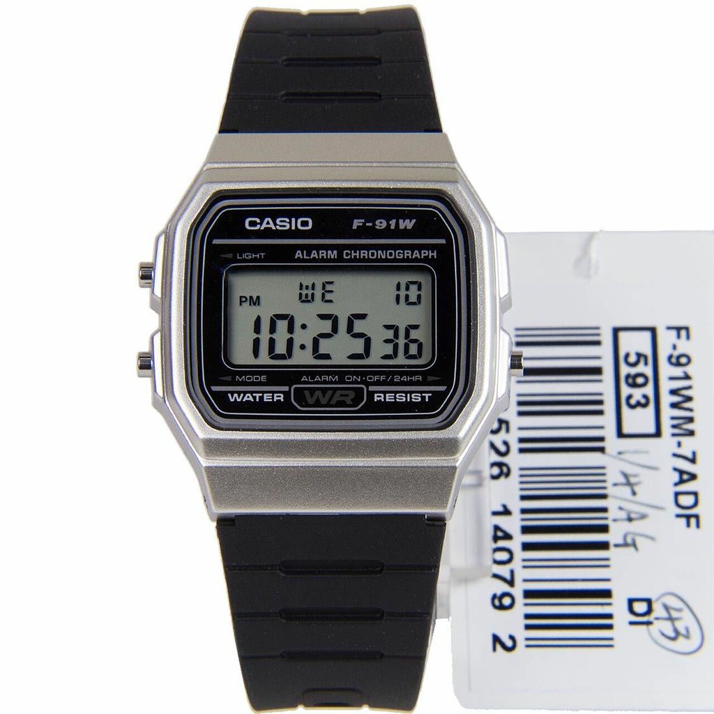 Jual CASIO F-91WM-7ADF Jam Tangan Unisex Digital Rubber Hitam Silver F ...