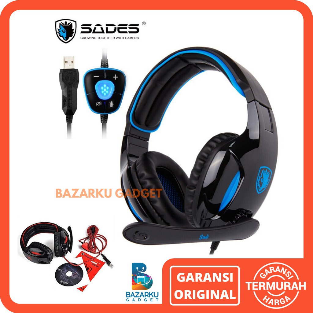 Jual Headphone SADES SA-902 Gaming Headset USB 7.1 Surround Sound ...