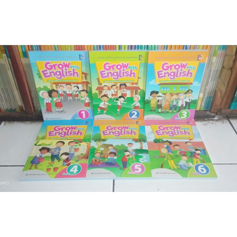 Jual Grow With English kelas 1 2 3 4 5 6 SD - Erlangga | Shopee Indonesia