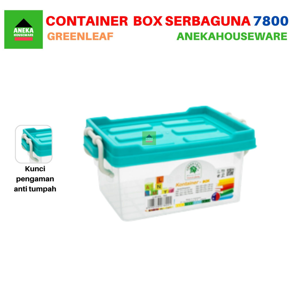 Jual Box Container Ml Q Seven Box Tempat Penyimpanan Green Leaf Shopee Indonesia