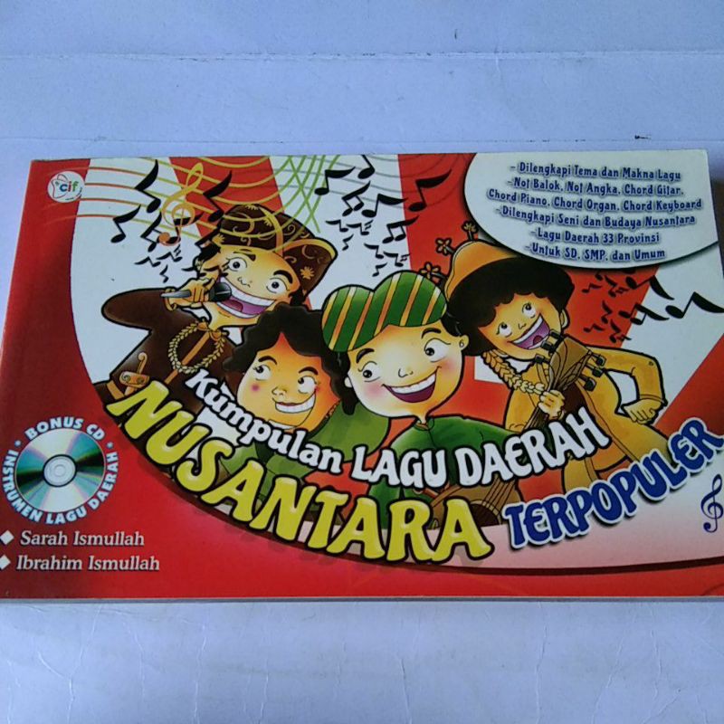 Jual Buku Kumpulan Lagu - Kumpulan Lagu Daerah Nusantara Terpopuler