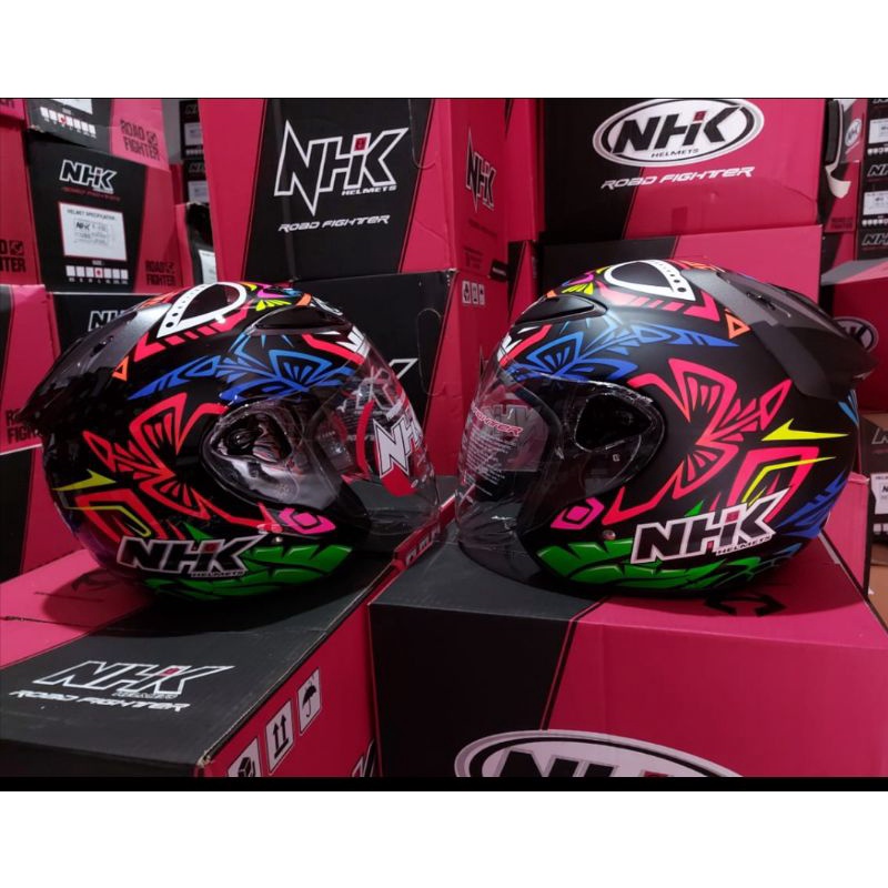 Jual helm nhk r6 motif ramy#2 garden Gp edition | Shopee Indonesia