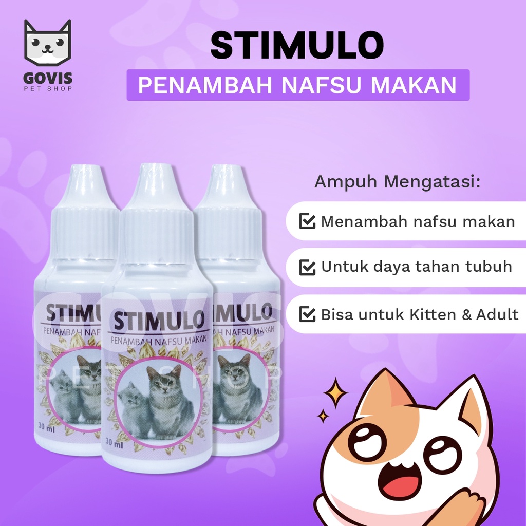 Jual Stimulo Vitamin Penambah Nafsu Makan Kucing 30 ML | Shopee Indonesia