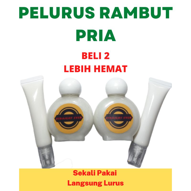 Jual Straight Ever Pelurus Rambut Pria Permanen Obat Pelurus Rambut ...