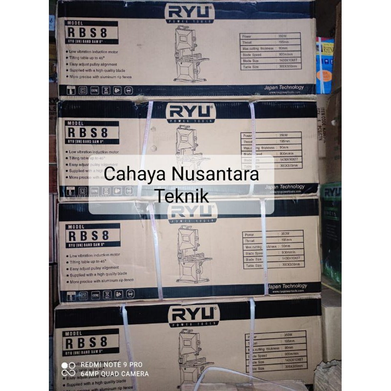 Jual Mesin Gergaji Band Saw 8 inch RBS 8 RYU Bandsaw RYU 8