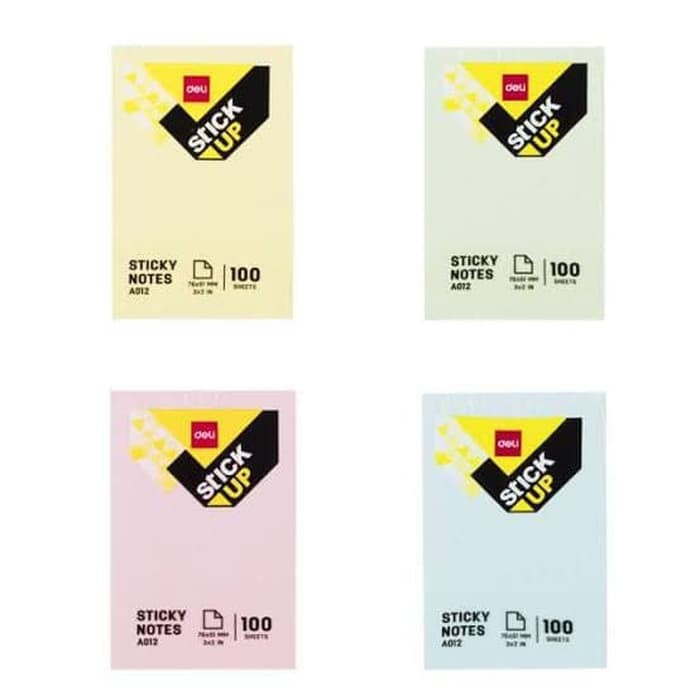 Jual Jual STICKY NOTES MEMO WARNA PASTEL STICK NOTES MEMOPAD MEMO ...