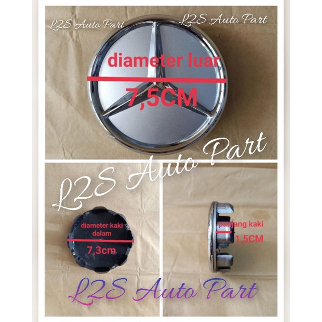 Jual Dop velg dop roda velg tutup dop as roda mercy Mercedes Benz ...