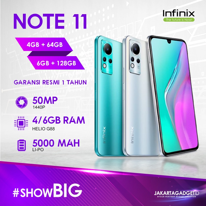 Jual Infinix Note 11 NFC 4GB+64GB / 6GB+128GB Garansi Resmi Infinix 1 ...