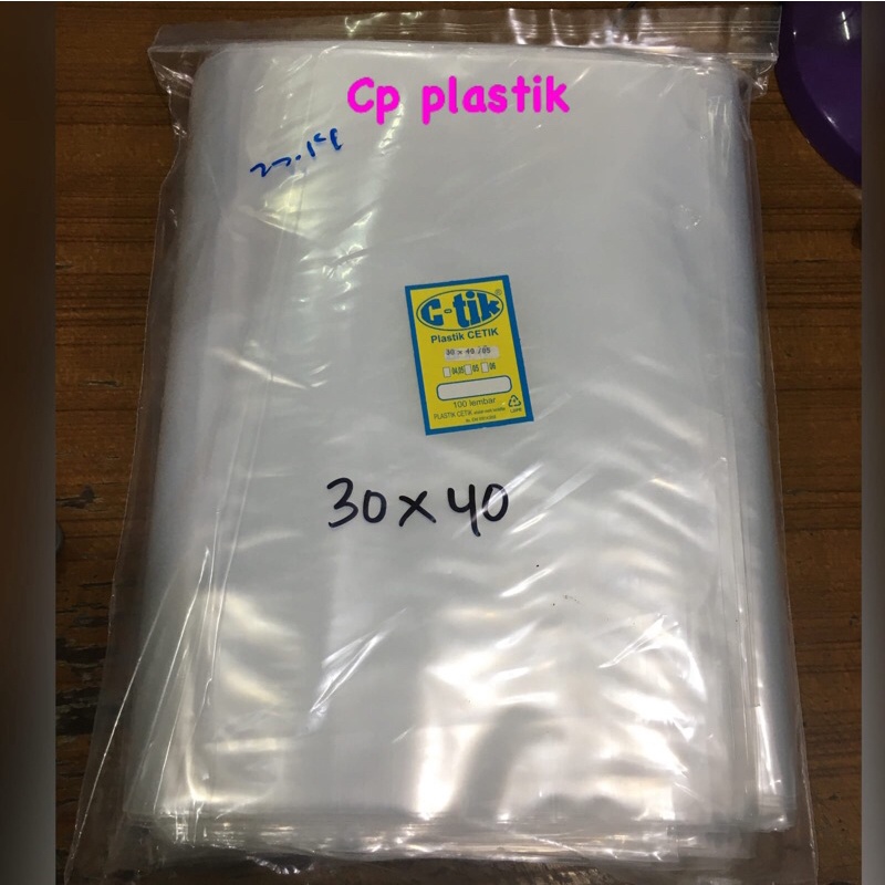 Jual Plastik Klip Merk CTIK Uk. 30x40 (isi +/- 100 lbr) | Shopee Indonesia
