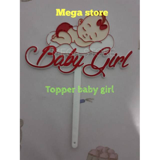 Jual Topper Baby Girl Topper Man Yue Hiasan Kue Hiasan Kue Baby Shower Shopee Indonesia