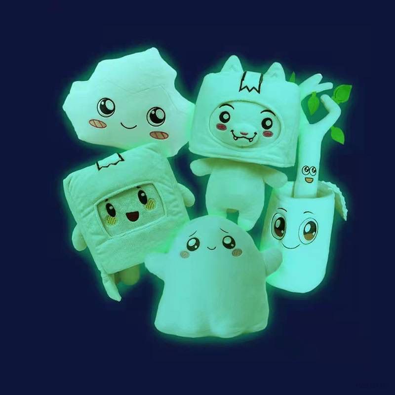 Boneka Lanky Box GLOW IN THE DARK Boneka Lankybox 25cm Boneka Foxy Boneka  Rocky Boneka Boxy Boneka Ghosty Boneka Sticky Boneka Kado Hadiah Ulang  Tahun ...