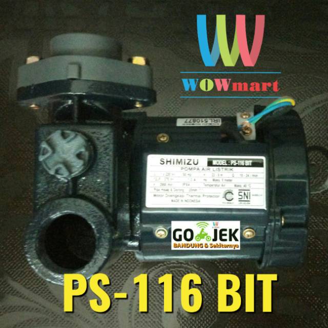 Jual Pompa Air SHIMIZU PS-116BIT PS 116 BIT PS116 PS116BIT 125 Watt 24 ...