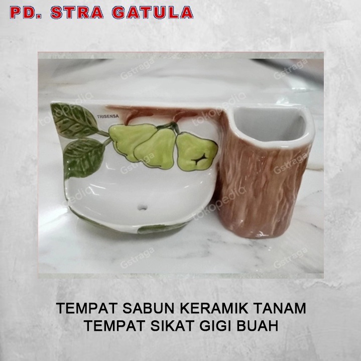 Jual Tempat Sabun Keramik Tanam Tempat Sikat Gigi Buah Shopee Indonesia