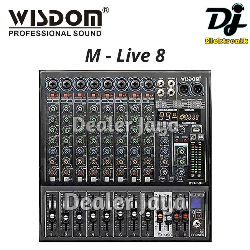 Jual Mixer Analog Wisdom M LIVE 8 / MLIVE8 - 8 channel | Shopee Indonesia