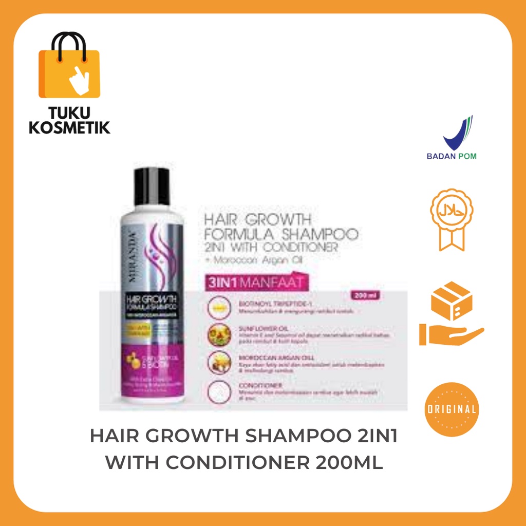 Jual Miranda Hair Growth Shampoo 2In1 With Conditioner 200Ml Shopee